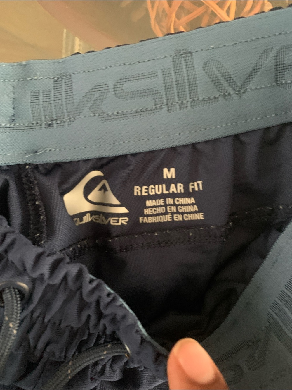 Quiksilver Men's Navy Elastic-Waist Athletic Shorts - Picture 3 of 4